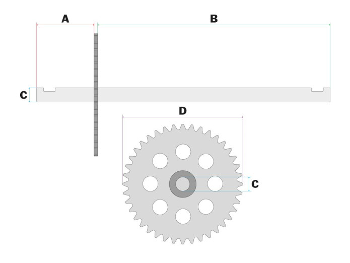 Pedal crank shaft Puch Maxi 210mm 28 teeth stock Fast Arrow